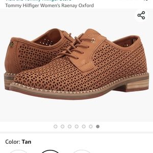 Tommy hilfiger perforated lace-up oxfords